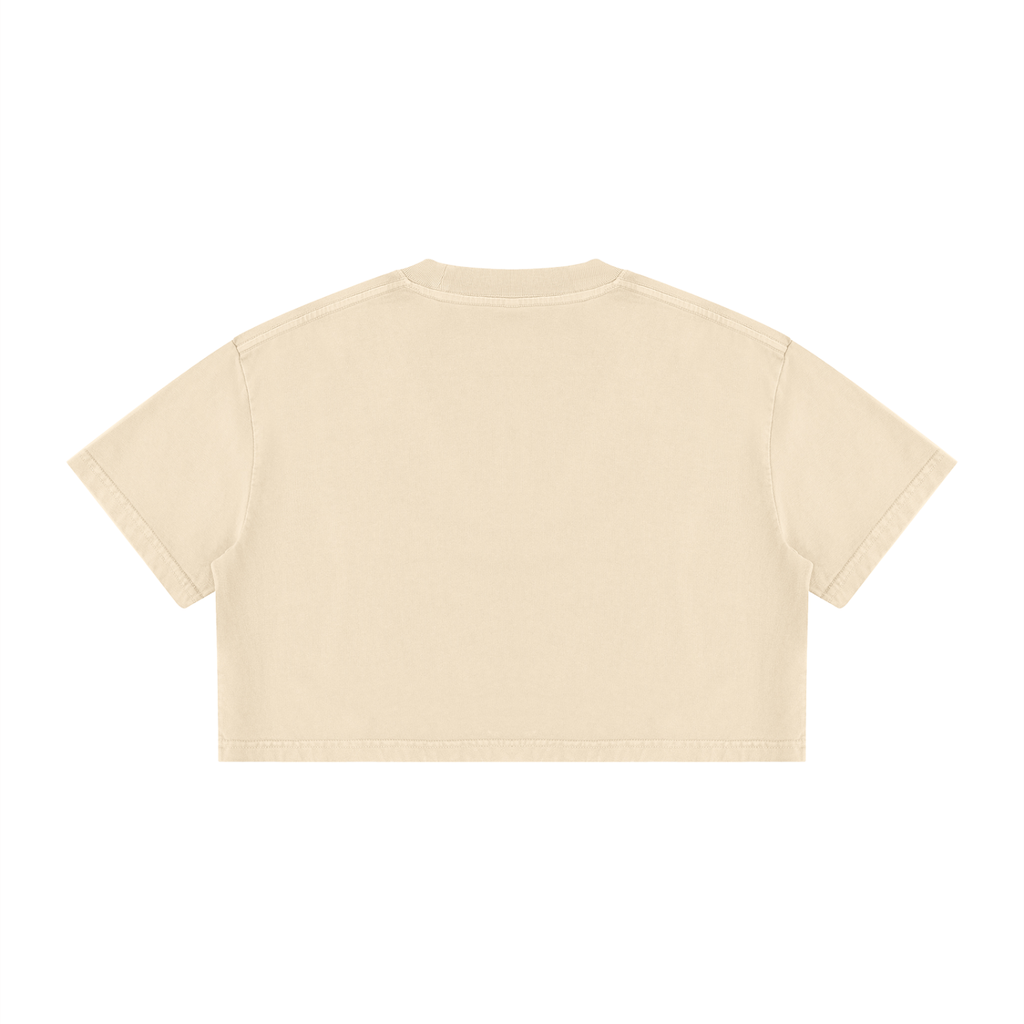 WOMENS mineral washed crop T